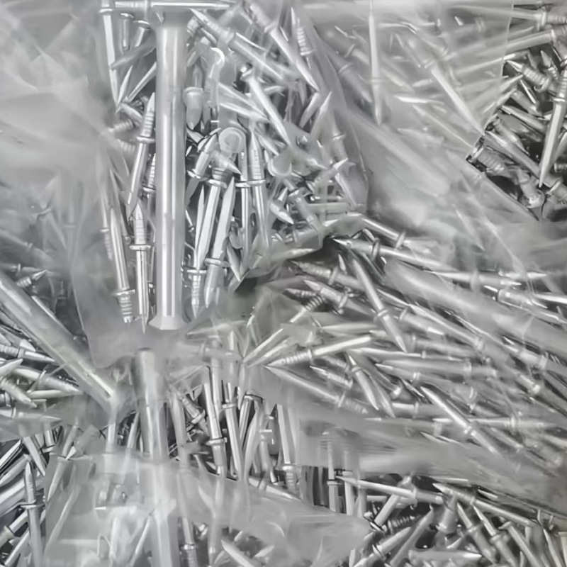 Non-drilling hidden skirting board sheep horn nails, installation sleeve wholesale, bidirectional edge sealing seamless nails Specification drawing