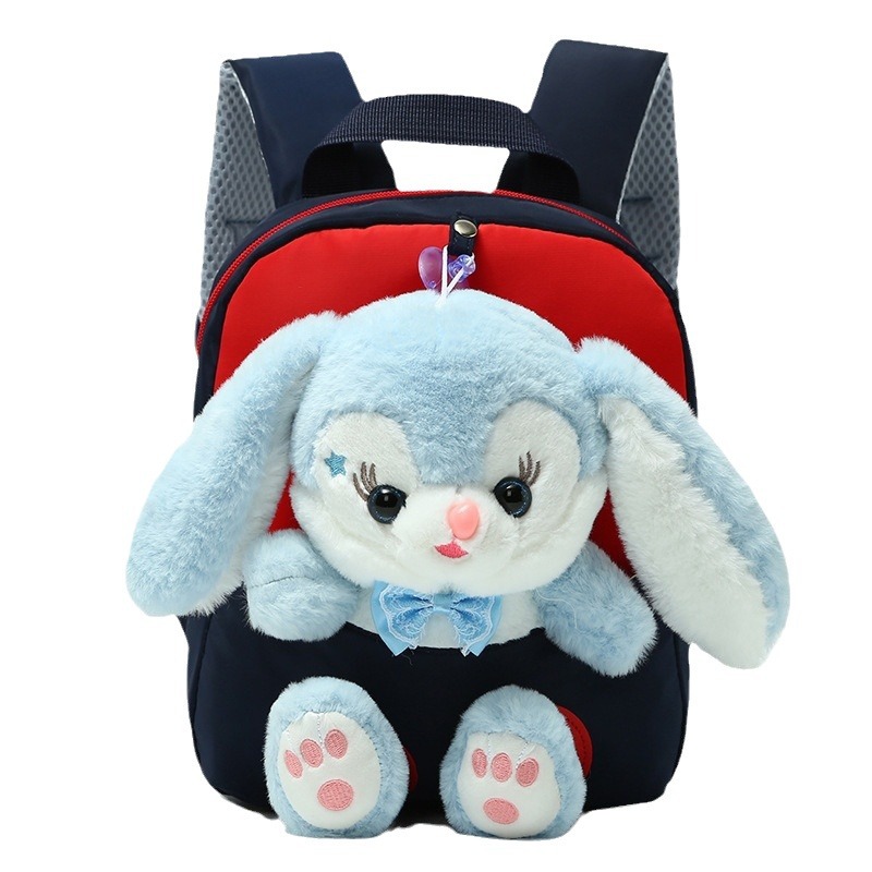 New cartoon plush toy detachable schoolbag for children aged 1-6, rabbit small backpack for boys and girls Item Picture