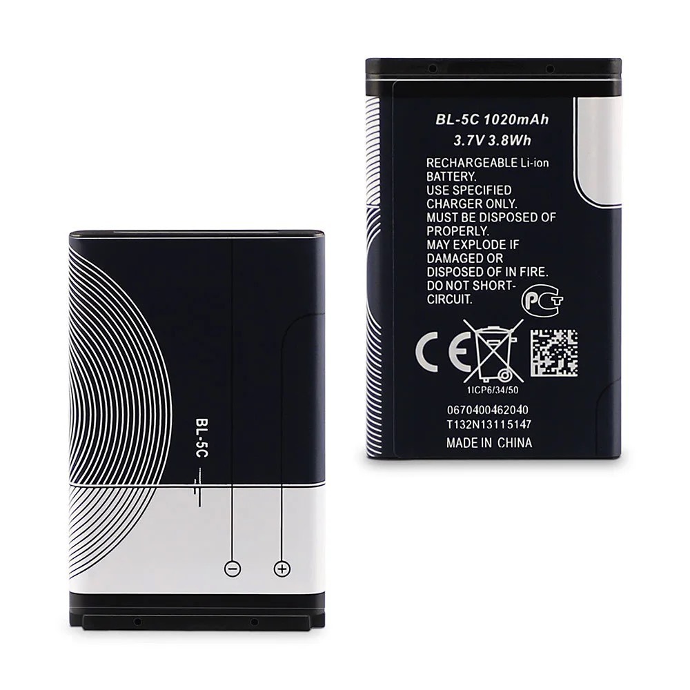 The BL-5C is suitable for Nokia mobile phone lithium battery, card slot speaker battery, recorder, Bluetooth keyboard battery Specification drawing