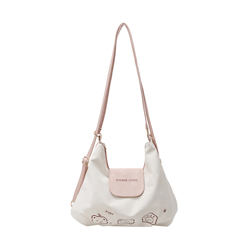 Pink Tote bag for women, 2025 new model, large-capacity student commuting single-shoulder bag, sweet and cute backpack Item Picture