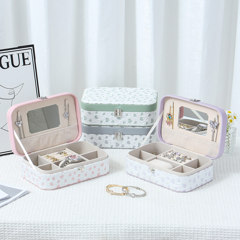 Jewelry boxes, high-end packaging boxes, wedding stud earrings, earrings, necklaces, rings, jewelry storage boxes, pu leather jewelry boxes details Picture