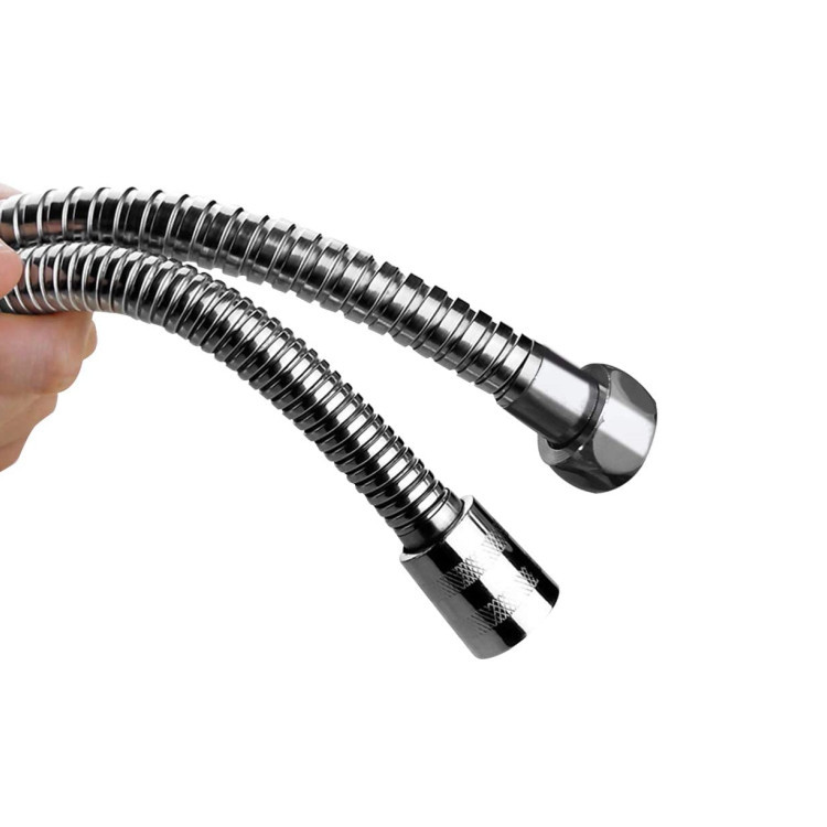 Electroplated shower hose, showerhead hose, rain shower head, water pipe, electroplated encrypted metal hose, 1.5 meters Item Picture