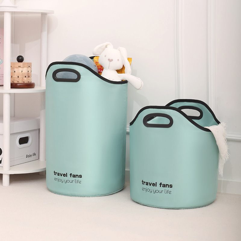 New large-capacity laundry basket, Japanese-style portable folding storage bucket, portable hand-held laundry basket, toy storage frame details Picture