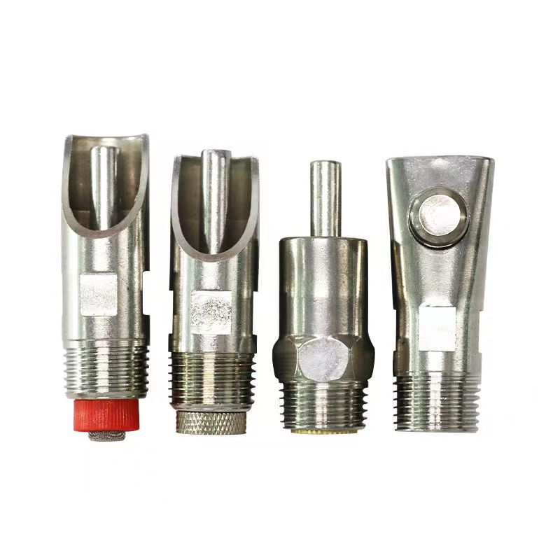 Stainless steel 4-point thickened pig water dispenser, copper cap, plastic cap, spout, anti-splash pig water spout, automatic water dispenser Item Picture