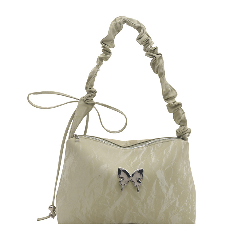 The 2025 new style of the pleated underarm bag for women is a fashionable and versatile small square bag with a high-end and stylish look. It is a single-shoulder crossbody bag Item Picture