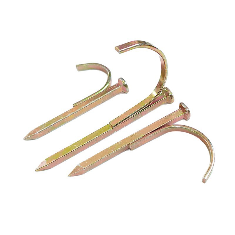 Water pipe hook nails, PVC pipe PPR fixed nails, pipe clamps, 4-inch, 6-inch, 1-inch hook nails, U-shaped nails, pipe codes, cement steel nails Item Picture