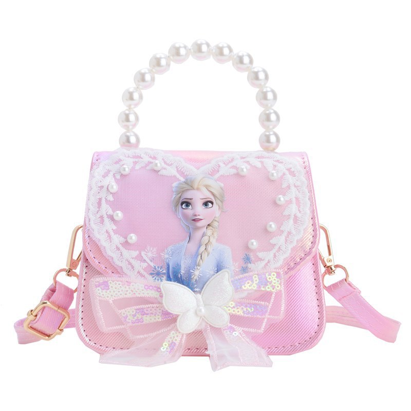 This year, the cross-border little girl Aisha's single-shoulder bag is a trendy and fashionable pearl handbag and a Korean-style children's crossbody bag Item Picture
