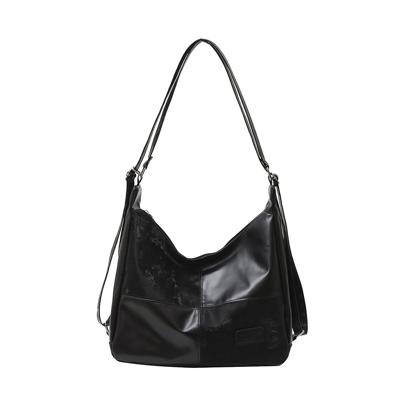 New autumn/winter 2024 trendy women's single-shoulder bag, large-capacity, high-quality commuting backpack, solid color soft surface crossbody bag Item Picture