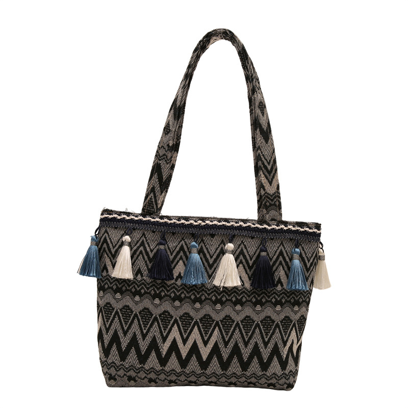 Ethnic style Suzhou Large capacity Tote Bag 2024 New style trendy, individual and fashionable woven casual single-shoulder handbag Item Picture