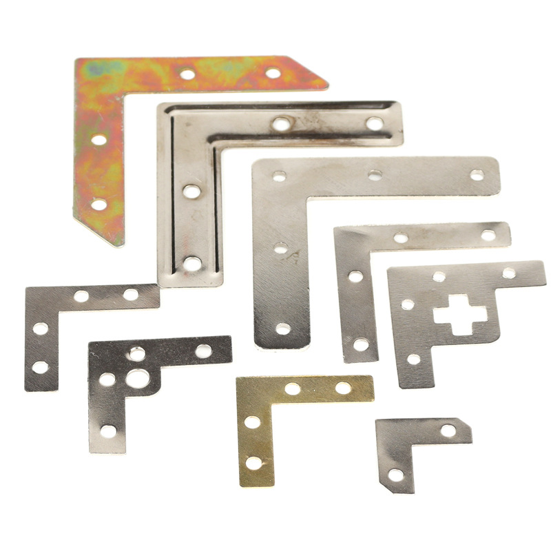 The L-shaped Angle iron and 90-degree right-angle fixing plate of the photo frame furniture corner code connection piece reinforce and firmly connect the corner horse full figure