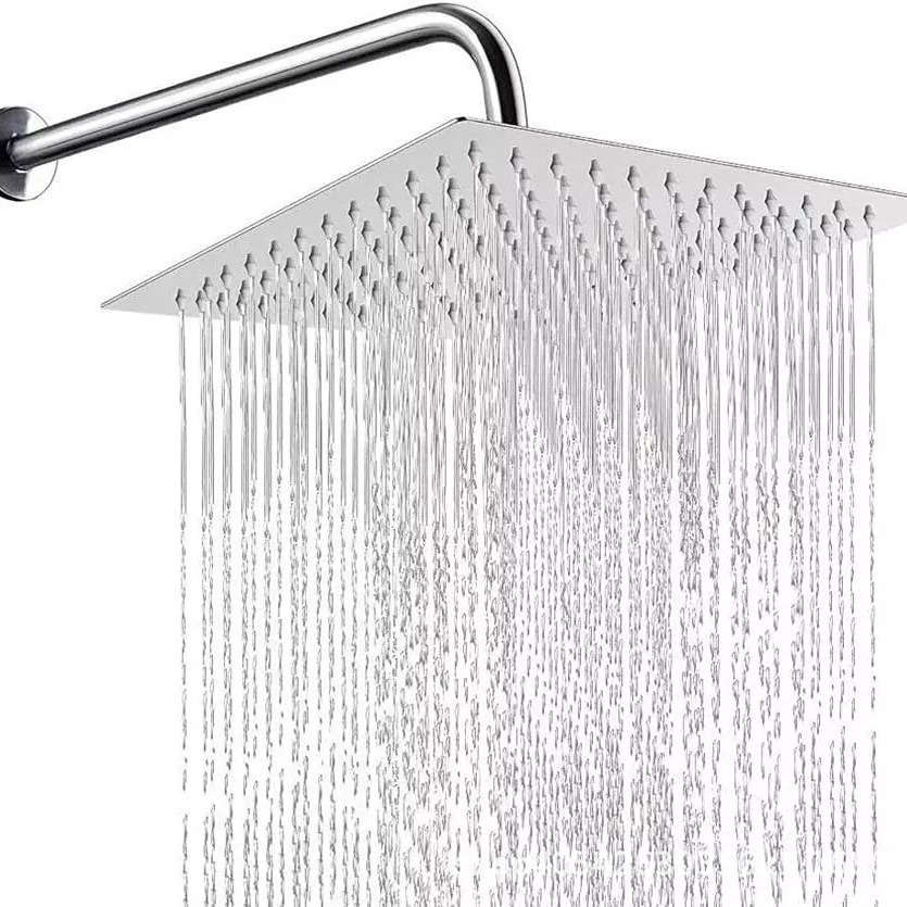 Cross-border foreign trade stainless steel top shower head set, shower head pressurized household bath head, bathhouse hotel full figure