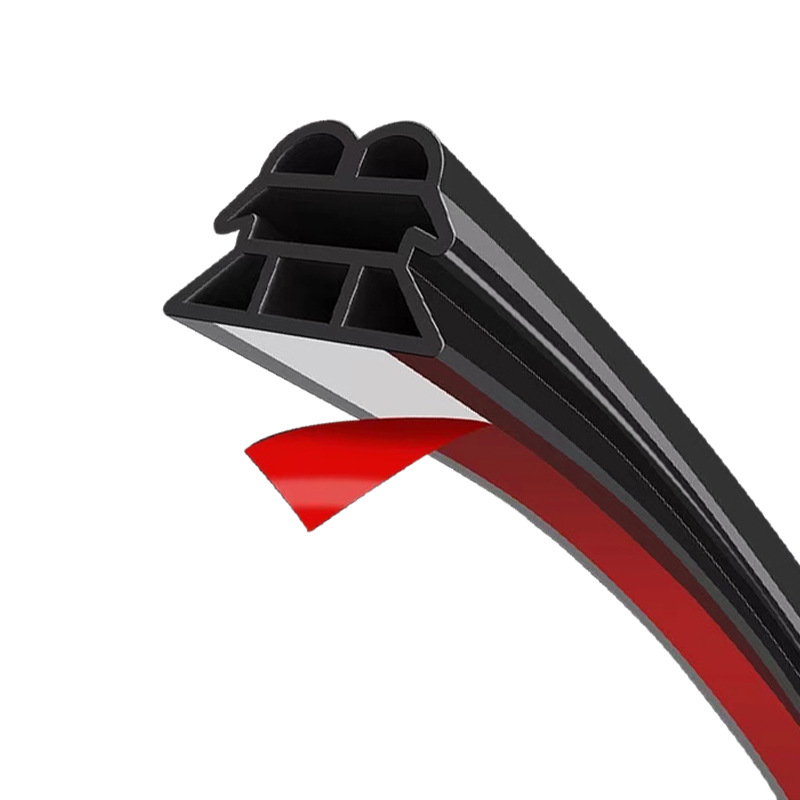 Thickened three-layer B-type car door sealing strips, sound insulation strips, engine hood rubber strips, EPDM sealing strips Item Picture