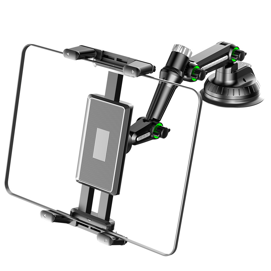 Car suction cup type extended tube mobile phone holder, foldable screen mobile phone pad, truck and bus vehicle-mounted tablet bracket full figure