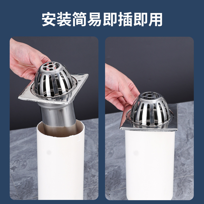 Stainless steel rooftop floor drain, gutter, roof rainwater trough, 87-type rainwater hopper, balcony downspout, 75/110/150 pipes Application Scenario