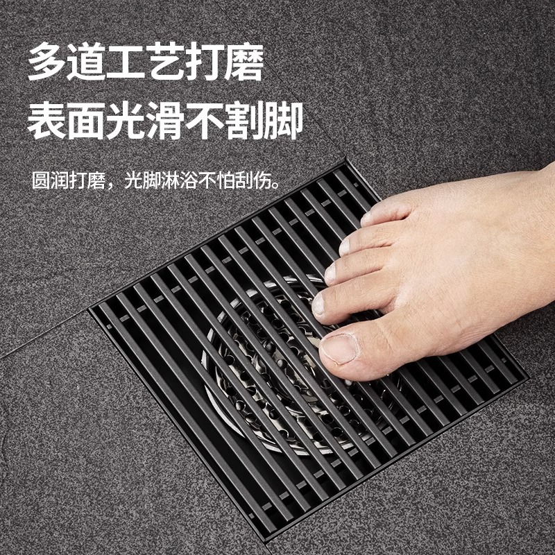 Outdoor large-diameter floor drain made of stainless steel 304, outdoor courtyard sewer 110 pipes and 160 pipes with large flow and anti-odor details Picture