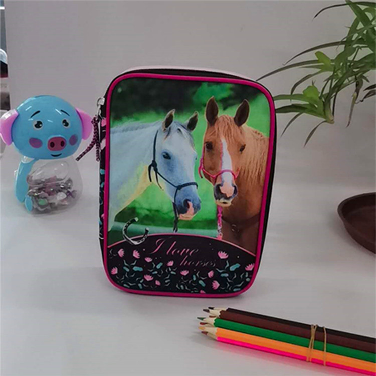 Amazon pencil case 36/48/72 color multi-hole student cartoon large-capacity art sketch colored pencil box full figure