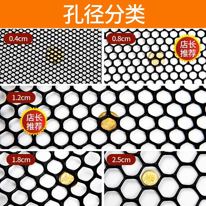 Balcony protection net, plastic mesh, fishpond breeding, chicken raising, window anti-theft window, anti-drop net, window sealing, cat protection guardrail Specification drawing