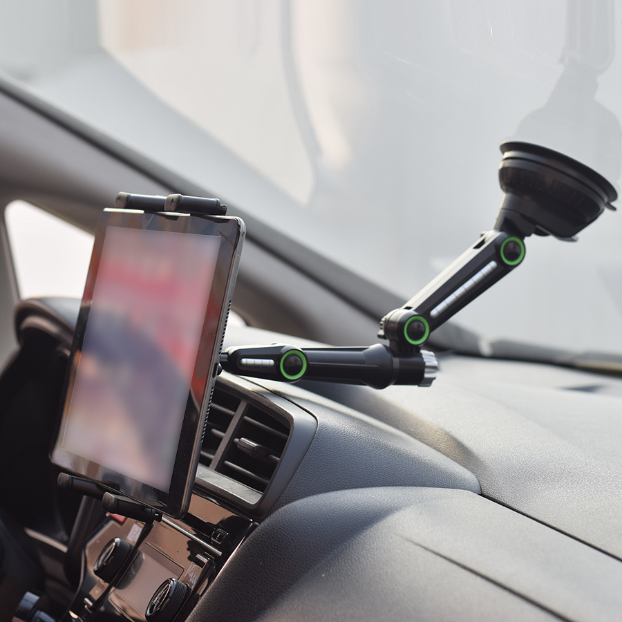 Car suction cup type extended tube mobile phone holder, foldable screen mobile phone pad, truck and bus vehicle-mounted tablet bracket Application Scenario