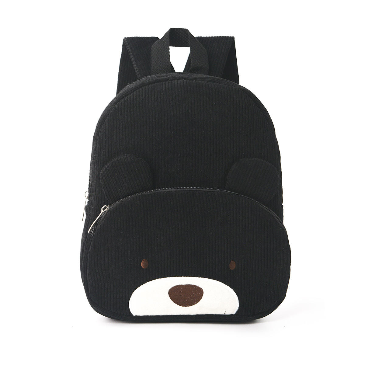 Cross-border best-selling corduroy backpacks, student casual cartoon schoolbags, large-capacity cute bear backpacks, plush bags Item Picture