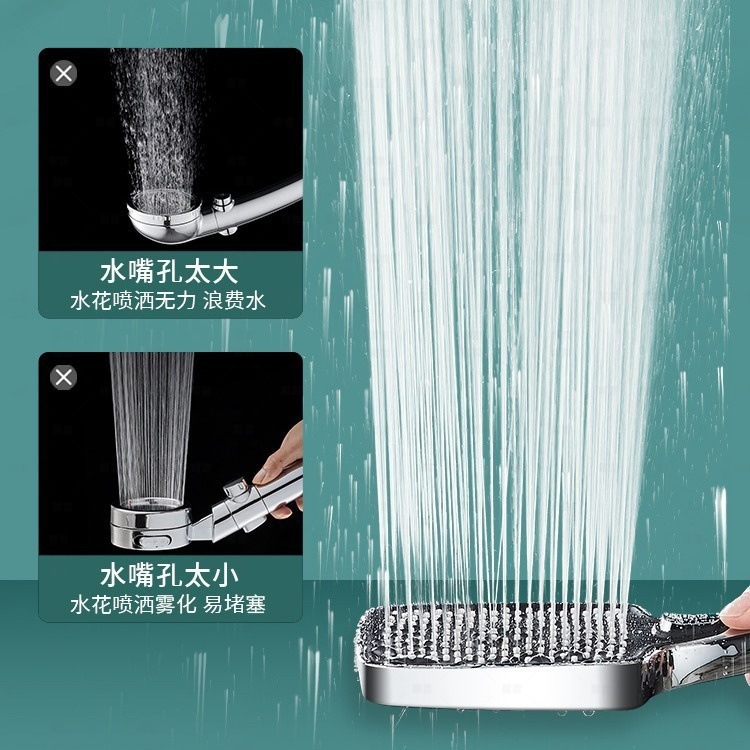 Super pressurized high-pressure bathroom, shower, rain shower, large water volume, bath heater, shower head, household long handle Application Scenario