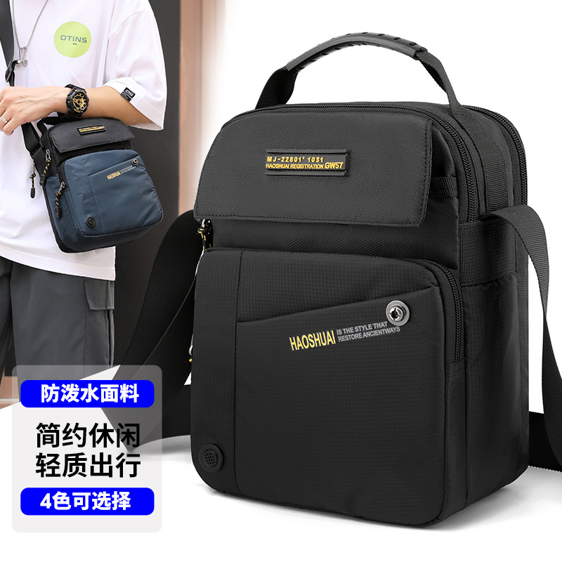 Cross-border new casual men's crossbody bag, outdoor sports single-shoulder bag, water-resistant travel small bag and handbag consignment full figure