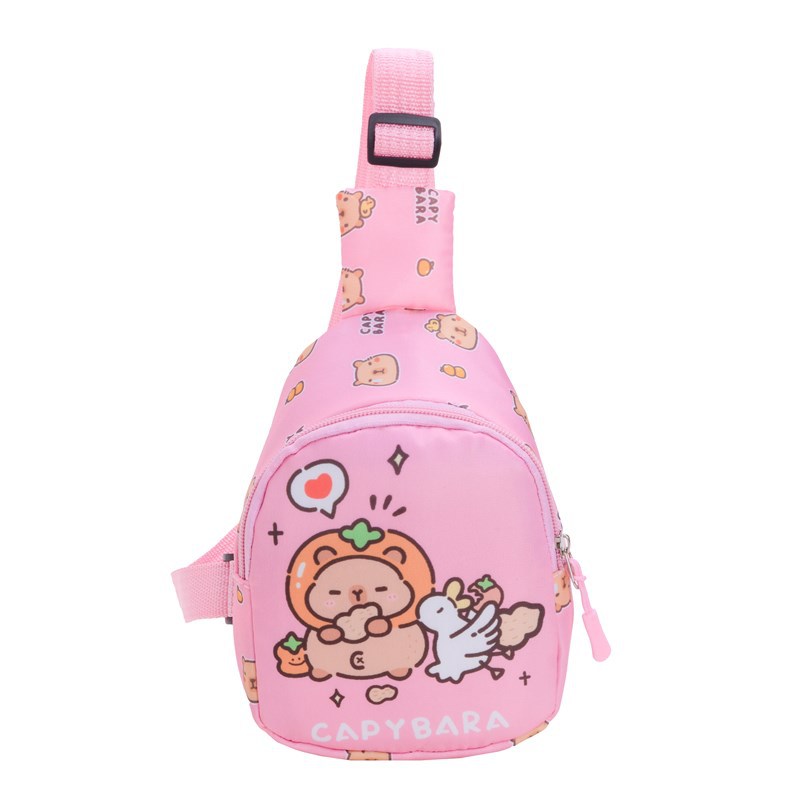 The new cute cartoon pattern children's bag is casual and versatile. The boys' and girls' chest bag is stylish and lightweight. The loose change backpack is suitable for cross-border use Item Picture