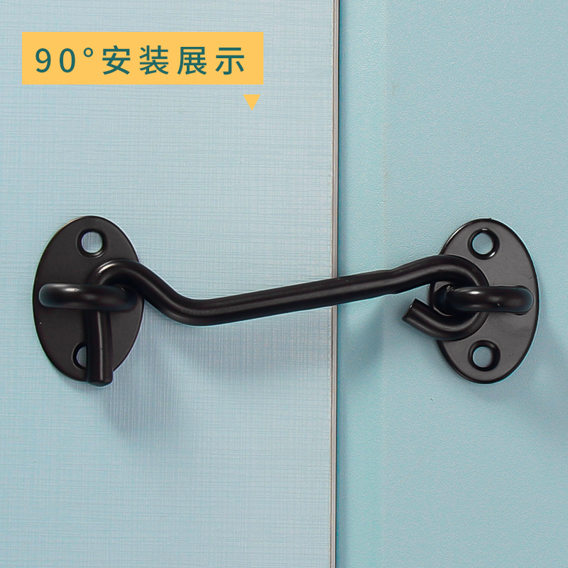 Wholesale 304 stainless steel wind hook window hooks, old-fashioned window hooks, window hooks, lock buckles, door and window hooks, wind buckles, windproof support hooks Specification drawing