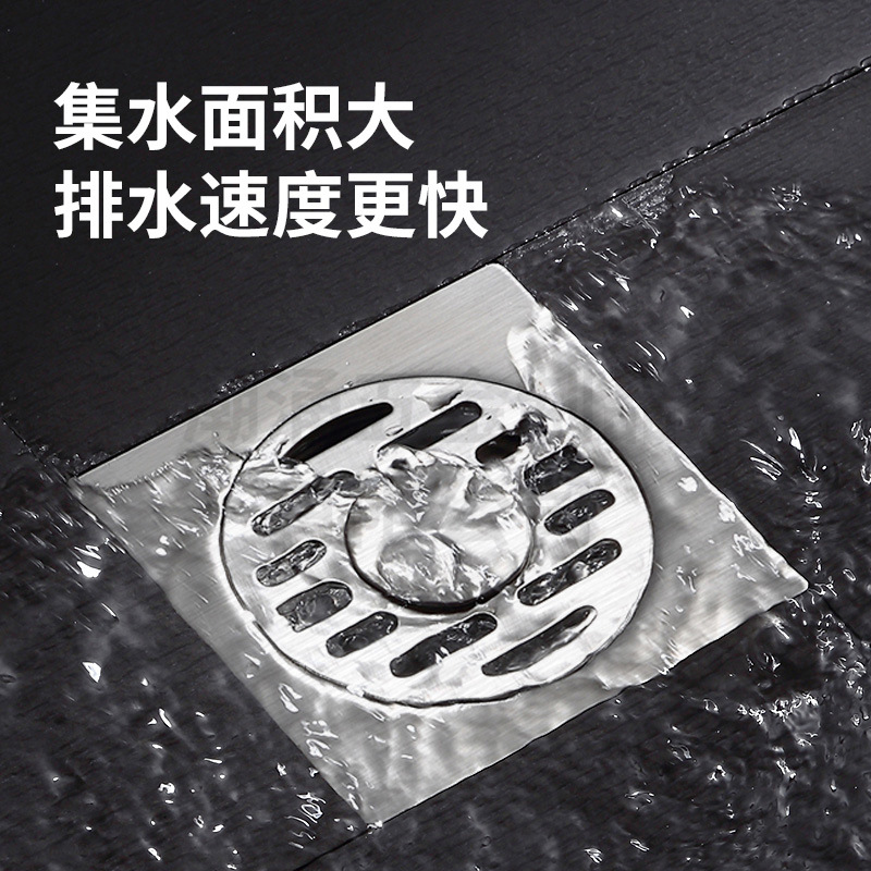 304 thickened stainless steel floor drain, 10cm dual-purpose washing machine floor drain, hotel project large flow water-sealed floor drain details Picture