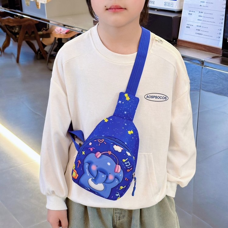 New cartoon and cute crossbody bag for children, trendy and versatile chest bag, single-shoulder bag for kindergarten boys, and coin purse details Picture
