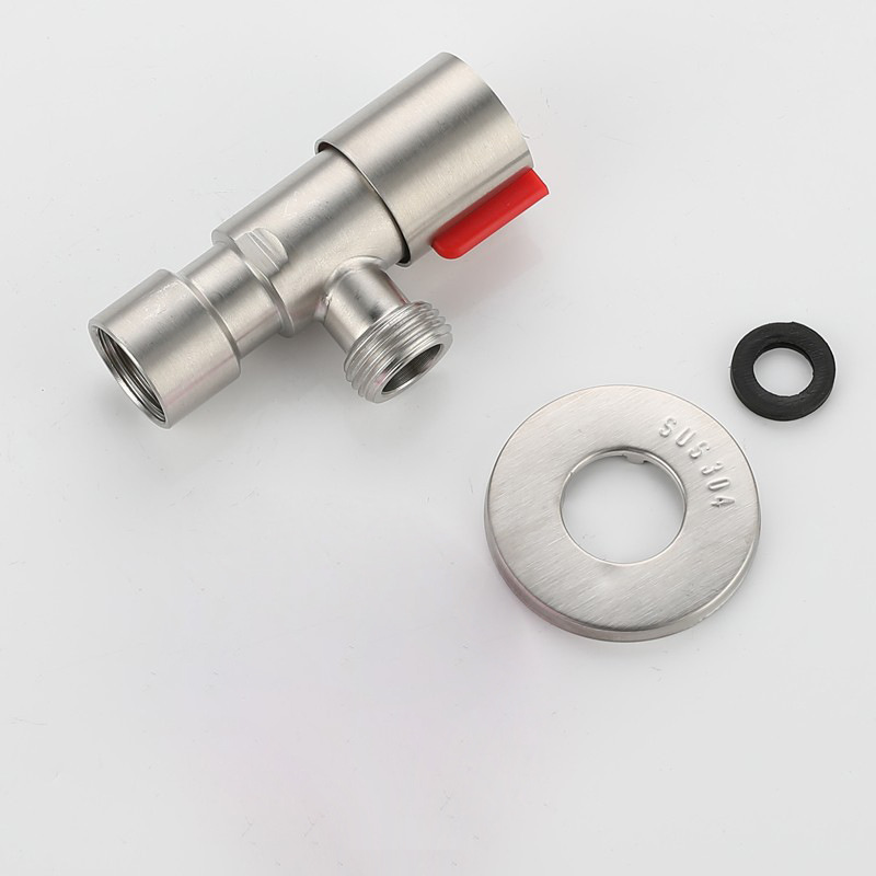 304 stainless steel 4-inch internal thread, 4-inch water inlet internal and external thread, triangle valve, stop valve, internal thread, cold water heater switch Specification drawing
