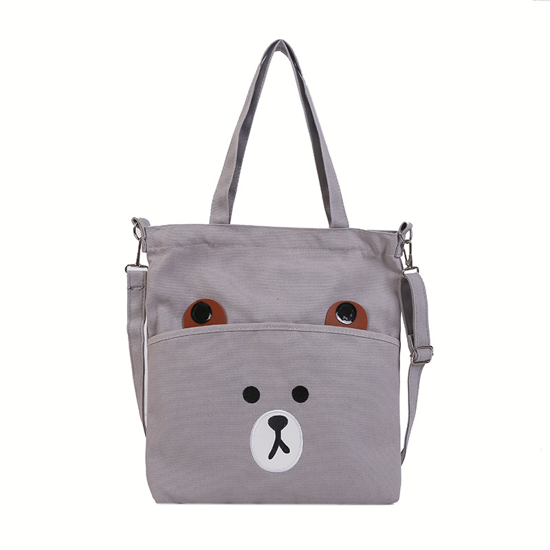 Canvas tote bag 2024 New style canvas hand-held shoulder crossbody bag student printed bag, a cross-border bestseller Item Picture