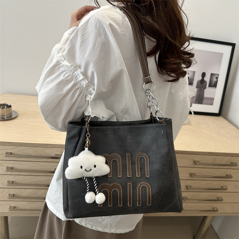 Casual work commuting Tote bag for women, large capacity 2024 new winter versatile, simple and high-quality single-shoulder bag details Picture