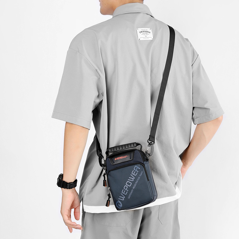 WEPOWER's new crossbody small bag, a cross-border trend for casual men, is a large-capacity single-shoulder handbag and wearable waist bag details Picture