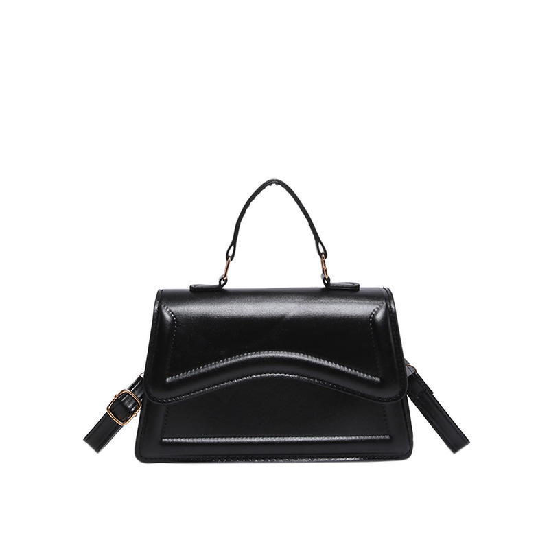 A fresh and simple embossed 2024 autumn new women's fashion solid color hand-held crossbody single-shoulder small square bag Item Picture