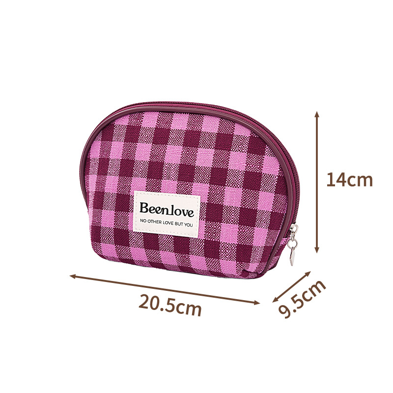 Runhui's new style semi-circular makeup bag, business trip and travel cosmetics storage bag, hand-held makeup bag, one-piece consignment Item Picture