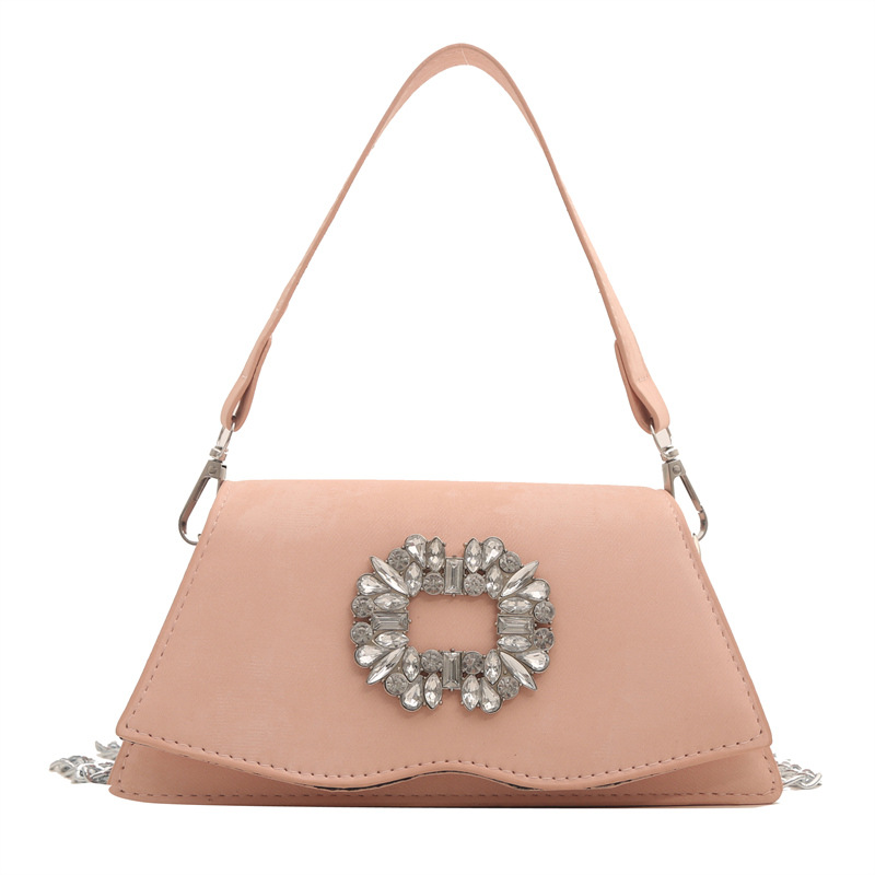 Stylish retro diamond-encrusted small square handbag, 2025 new style, women's bag, commuting quality, single-shoulder crossbody bag Item Picture