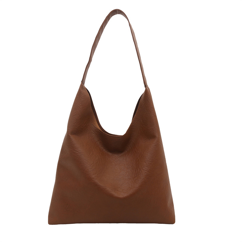 Two-piece winter large-capacity retro 2024 solid color new simple and casual commuting underarm single-shoulder tote bag Item Picture