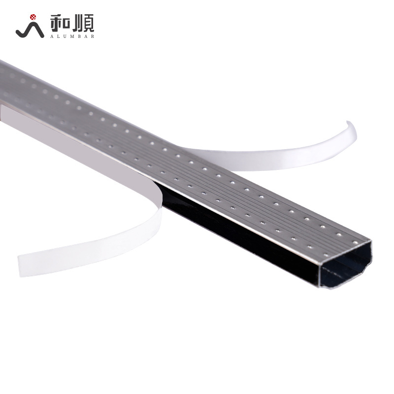 High-frequency welded hollow aluminum spacer strips with double-sided tape on the side for insulating glass, window and door accessories, and adhesive hollow aluminum strips full figure