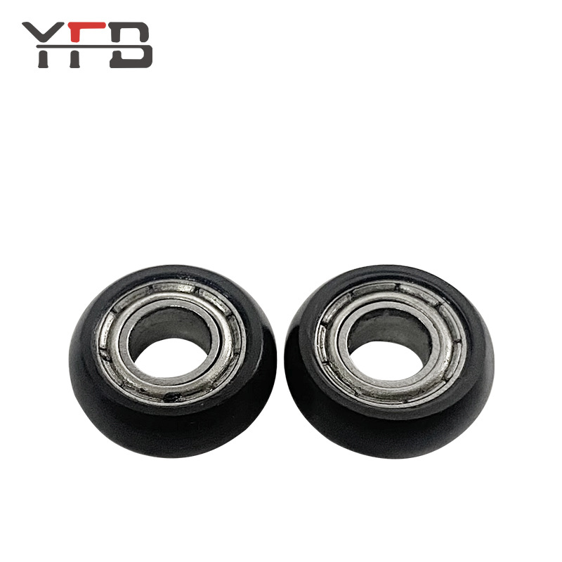 The manufacturer produces special rubber-coated pulleys, rollers and bearings for folding screen doors and Windows Specification drawing