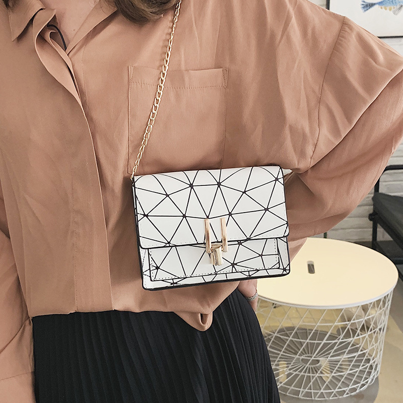 Fashionable and stylish 2021 new women's bag, Korean version chain mini single-shoulder small bag, fashionable and slanted for girls Specification drawing