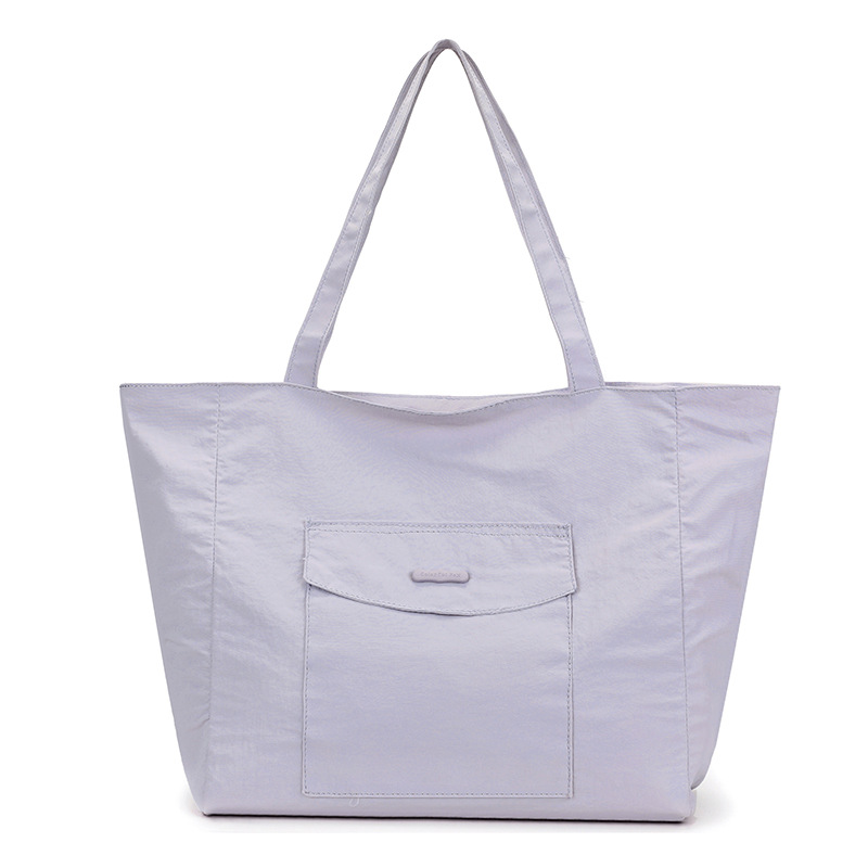 Colorful Fox Korean style simple solid color large-capacity commuter laid-back tote bag Student casual single-shoulder bag Item Picture