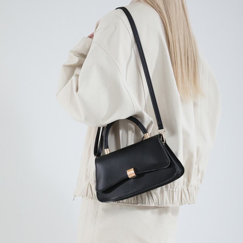 Women's bag 2025 New style fashionable commuting bag, versatile single-shoulder crossbody bag, high-end baguette bag, niche small square bag for women Specification drawing