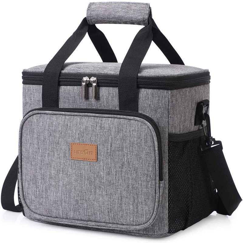Amazon thickened large-capacity portable picnic bag, PEVA outdoor car ice pack, waterproof single-shoulder crossbody insulated bag Item Picture