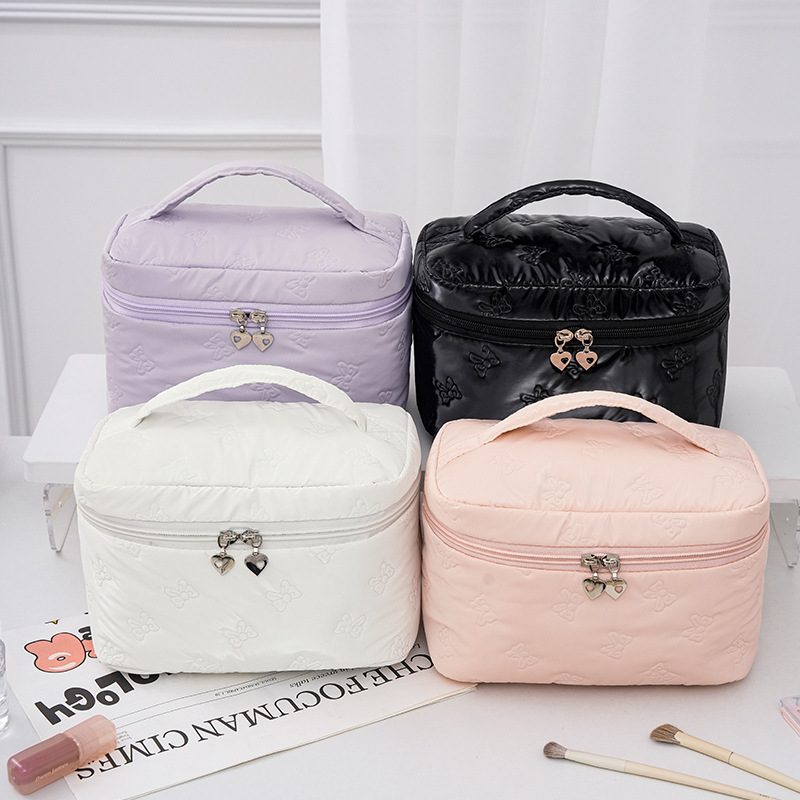 Runhui's new Butterfly Dance Top and bottom cover cosmetic bag, cosmetic storage bag, travel portable waterproof cosmetic bag, large capacity Application Scenario