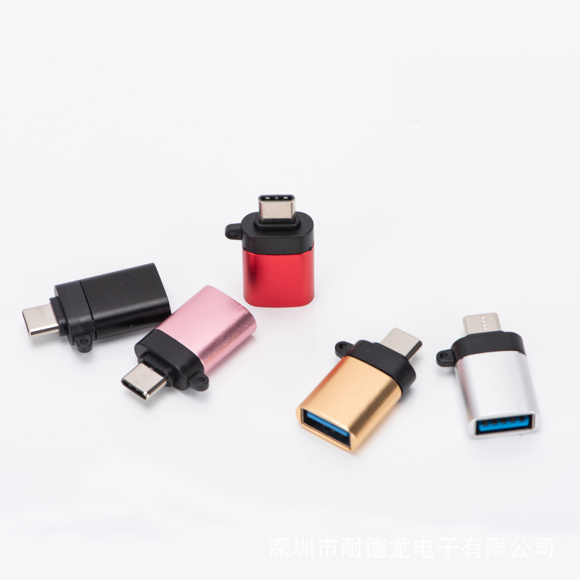type-c adapter TYPE-C to USB3.0 OTG adapter is made of aluminum alloy and is a lanyard with a hook details Picture