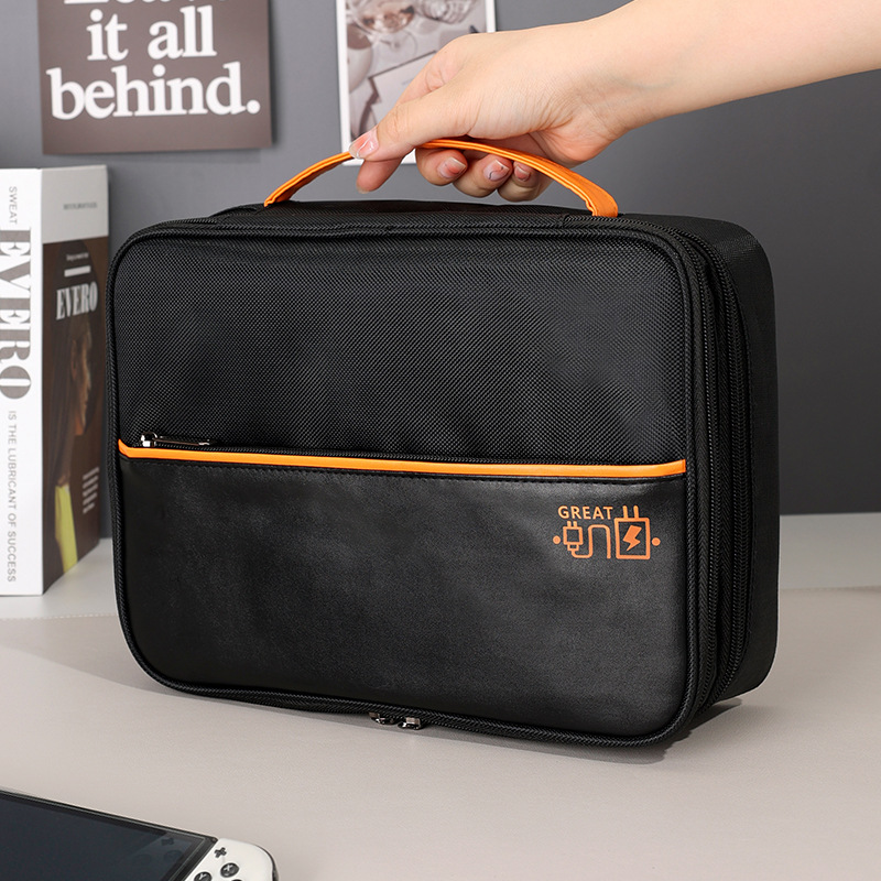 Runhui Ruidenai three-layer digital bag, Travel data cable storage bag, Power Bank data cable storage bag wholesale Specification drawing