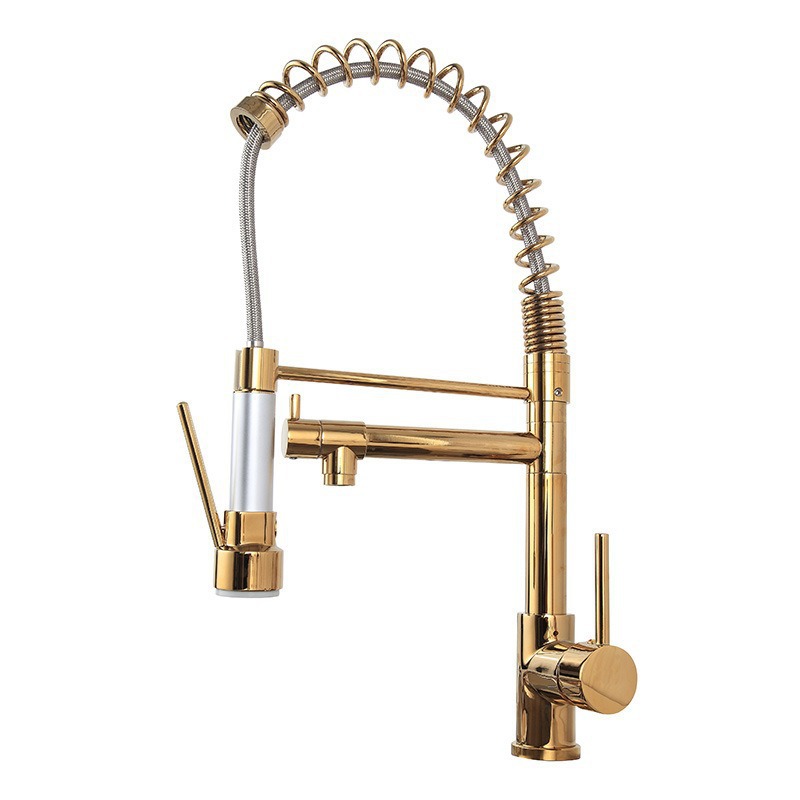 Foreign trade spring dual-purpose copper faucet sink, universal multi-angle rotating honeycomb water outlet anti-splash faucet Item Picture
