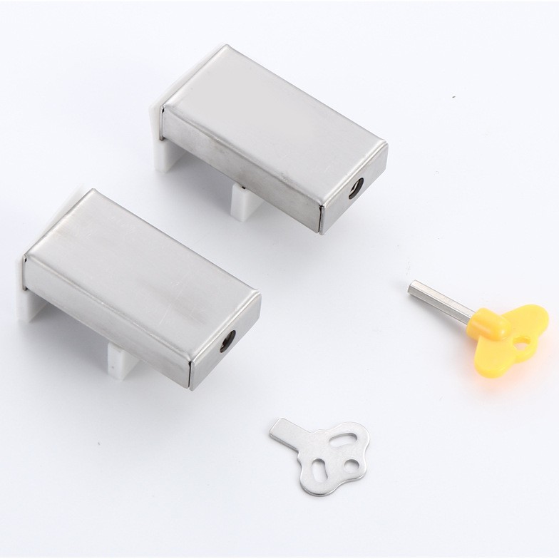 Perforation-free window limiters, stainless steel window locks, aluminum alloy sliding doors, children's protection wonder, safe and anti-theft Item Picture