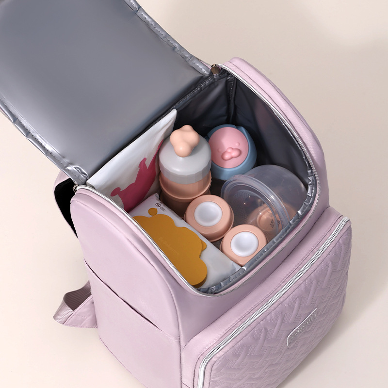 Runhui Cross-border Large-capacity Mommy Bag, portable baby products, insulated backpack, high-end feel, Mommy travel backpack Specification drawing