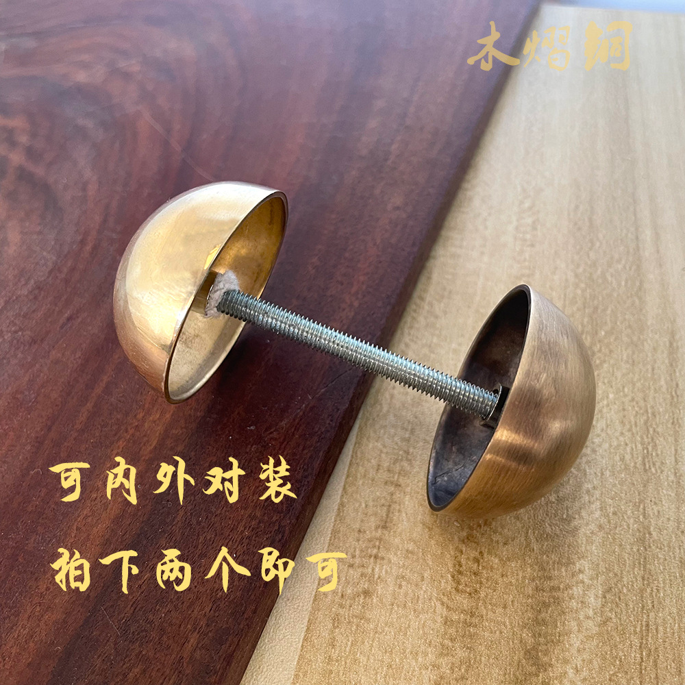 Pure brass door nails, antique copper wooden door screws, copper nails, iron door nails, anti-collision round nails, double-sided rivets, villa and ancient building bubble nails Application Scenario